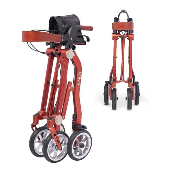 Rollator 4 roues Trive - Terracotta - Accessoires inclus