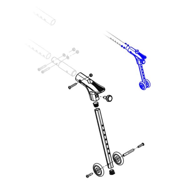 Roulette anti-bascule pour fauteuil roulant Salsa - Sofamed