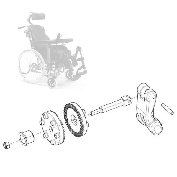 Kit de remplacement BZ7/BZ8 pour fauteuils roulants Vermeiren