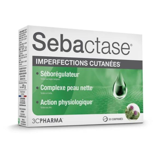 Sebactase - Imperfections cutanées - 30 Comprimés