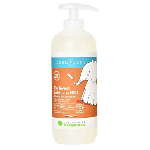 Dermasens Gel lavant bébé Bio 3 en 1 - 500 ml