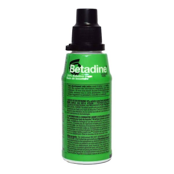 Betadine 10% - Solution pour bain de bouche - 125ml