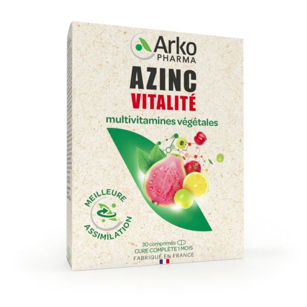 Azinc Vitalités - Multivitamines Végétales - 30 Gélules