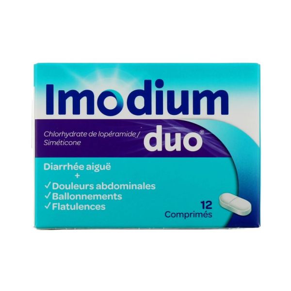Imodiumduo - Diarrhée aiguë Douleurs abdominales - 12 comprimés