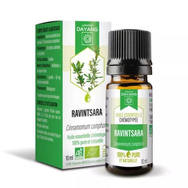 Huile Essentielle Ravintsara - Assainissant Anti-virale - Flacon 10 ml