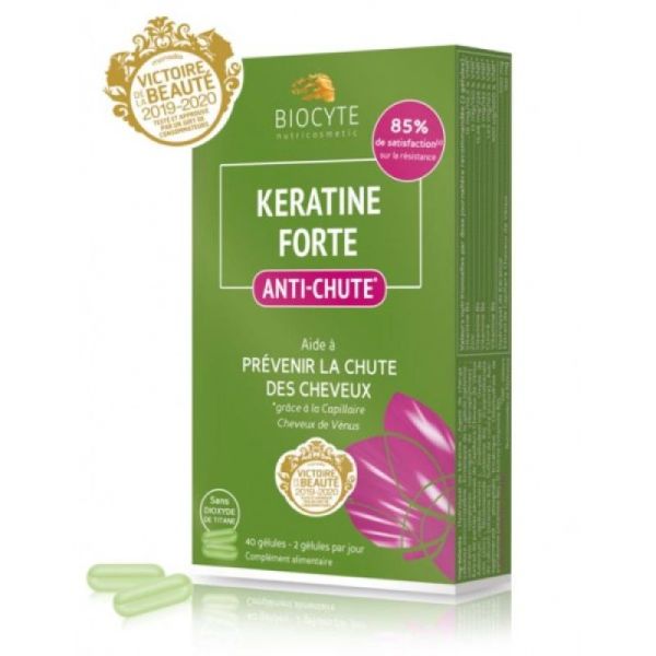 Keratine Forte - Anti-chute cheveux - 40 gélules