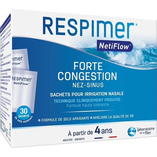 Respimer Netiflow - Forte congestion Nez Sinus - 30 sachets