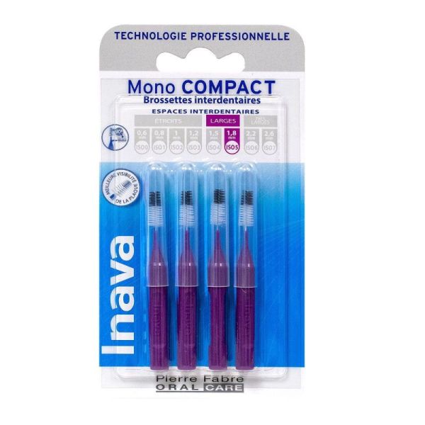 Brossette interdentaire Mono Compact - ISO 5 1,8mm - 4 brossettes