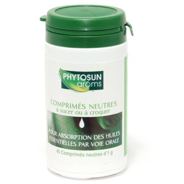 Phytosun Arôms - Comprimés Neutres – Support neutre pour Huiles  Essentielles – Boîte de 45 comprimés : : Hygiène et Santé