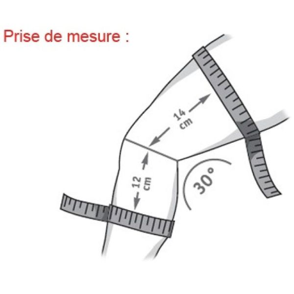 Genouillère Cuisse Large - GenuTrain Confort - Noir