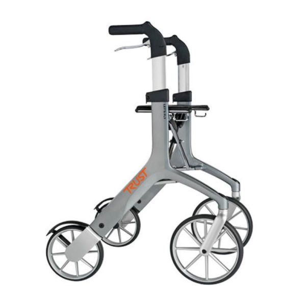 Rollator 4 roues Let's Fly - Gris - Sac inclus