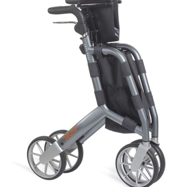 Rollator 4 roues - Let's Shop - Gris