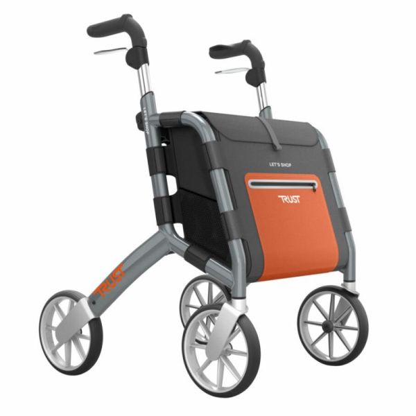 Rollator 4 roues - Let's Shop - Gris