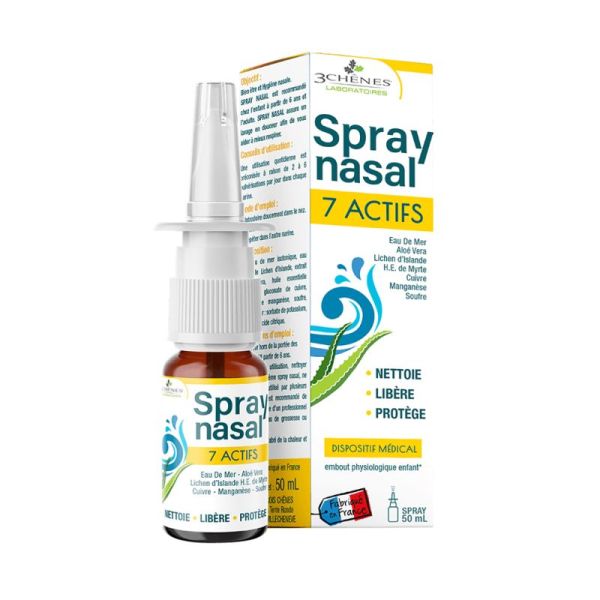 Spray Nasal 7 Actifs - Nettoie Libère Protège - 50 ml