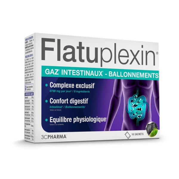 Flatuplexin - Gaz intestinaux et ballonnements - 16 Sachets