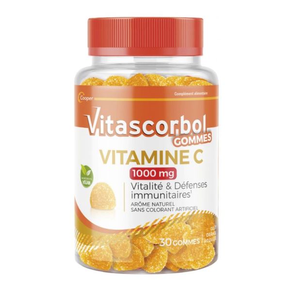Vitamine C 1000 mg - Vitalité et Défenses immunitaires - 30 gummies