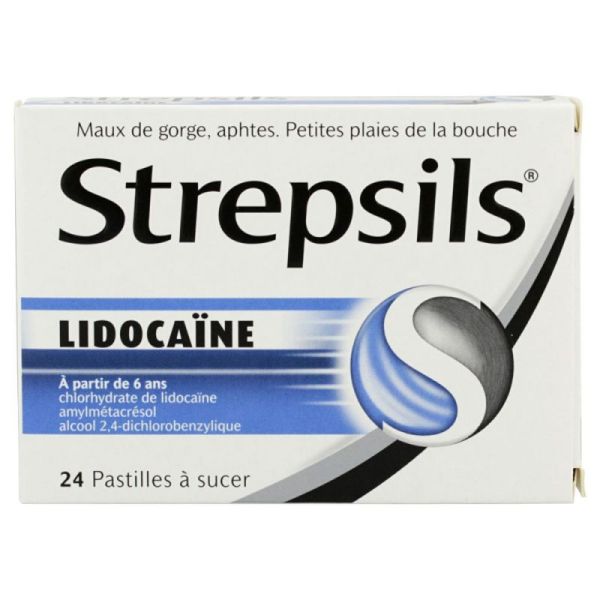 Strepsil Lidocaine - Mal de gorge - 24 Pastilles