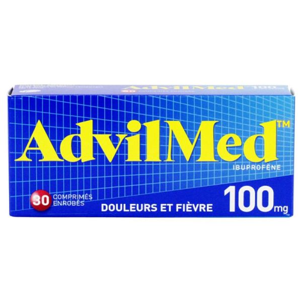 AdvilMed 100mg - Douleurs et fièvre - 30 comprimés enrobés