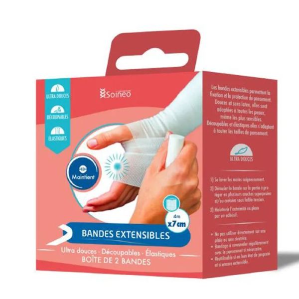 Bandes extensibles - 7 CM x 4M -  Boîte de 2 bandes