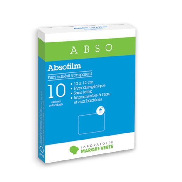 ABSO Absofilm - Films adhésifs stériles - 10 x 12CM - Boîte de 10