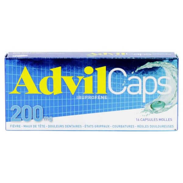 AdvilCaps 200mg - Douleurs et FIèvre - 16 capsules