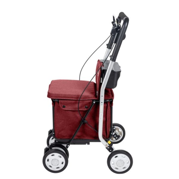 Lett800 - Déambulateur Caddy de courses - Rouge