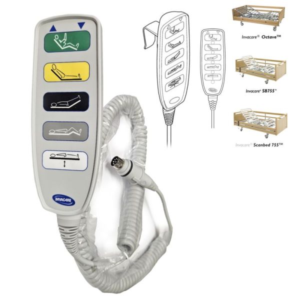 Télécommande HB 80 pour lit médical électrique Invacare SB755 ScanBed ou Octave