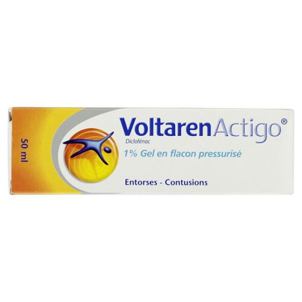 Gel Voltaren Actigo 1% - Entorses Contusions - Flacon pressurisé 50ml