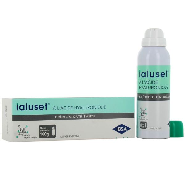 Ialuset - Crème cicatrisante Acide Hyaluronique - Traitement ulcère - 100g