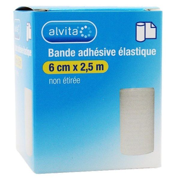 Bande adhésive élastique - 2,5 M x 6 CM - Contention articulation et Fixation pansement