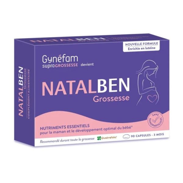 Natalben Grossesse - Nutriments essentiels pour maman et bébé - 90 Capsules