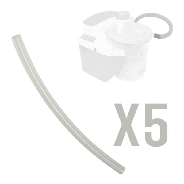 Tube de connexion entre poche de collecte et aspirateur trachéal - Par 5