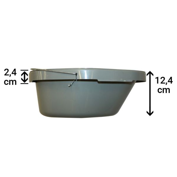 Seau ergonomique 4L avec couvercle pour fauteuil garde-robe Hms Vilgo - Profondeur 12 CM