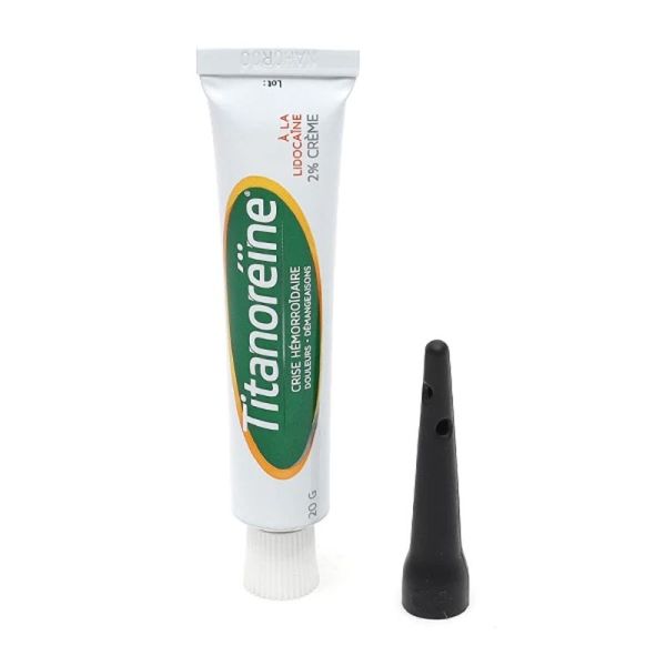 Titanoreine à la Lidocaïne 2% Crème - Douleurs Prurits Hémorroïdes - Tube 20g