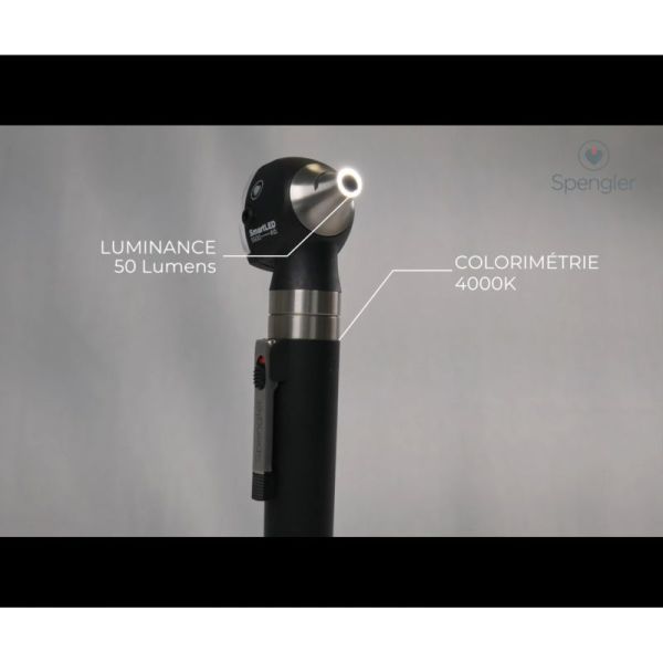 Otoscope SmartLED 5500 Noir pour inspecter Conduit Auditif externe et Tympan - SPENGLER