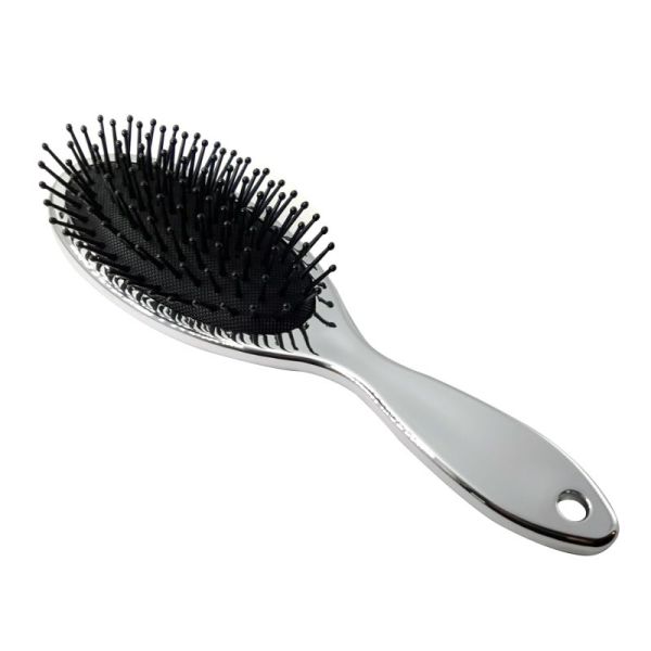 Brosse à cheveux - La vie est un voyage - Grand modèle - Gris métal