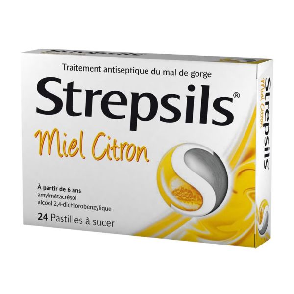 Strepsils Miel Citron - Mal de gorge - 24 pastilles