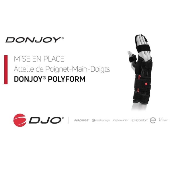Attelle Poignet Pouce Doigts PolyForm - Polyarthrite rhumatoïde - DONJOY-DJO