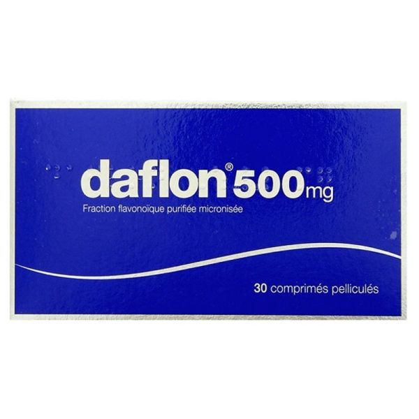 Daflon 500mg - Troubles de la circulation veineuse - 30 comprimés pelliculés