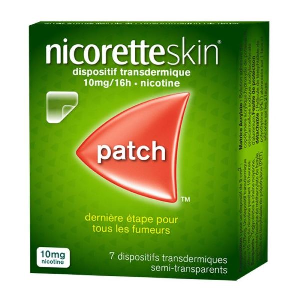Nicoretteskin 10 mg/16h Nicotine - 7 dispositifs transdermiques