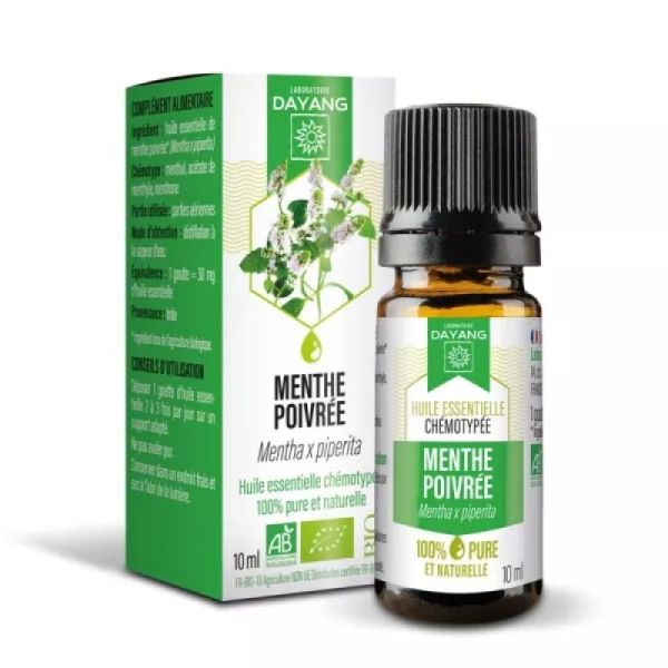 Huile essentielle Menthe poivrée - Stimulant Antispasmodique et Anti-septique au niveau intestinal - 10 ml