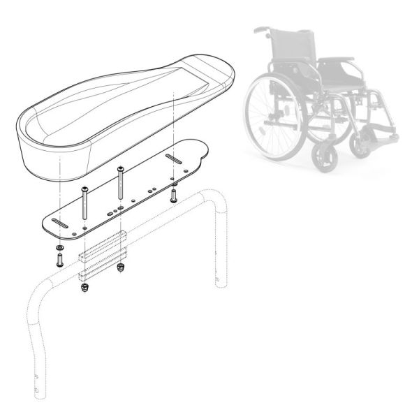 Manchette gouttière Fixe - Hémiplégie - Gauche - Fauteuils roulants D200
