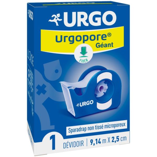 Urgopore - Sparadrap Non Tissé Microporeux - Dévidoir 9,14 m X 2,5 cm