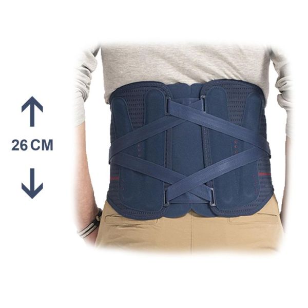 Ceinture de dos - Lombogib® Evolution - Bleu - Hauteur 26 cm
