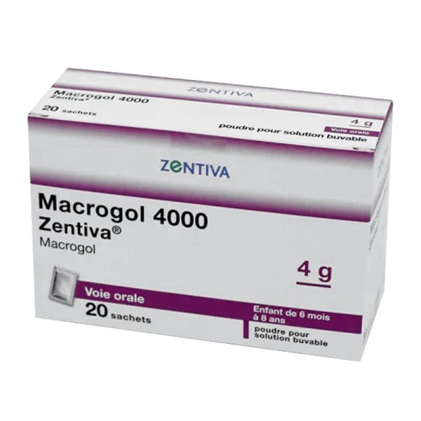 Macrogol 4000 Zentiva - Traitement  constipation Enfant de 6 mois à 8 ans - 20 sachets