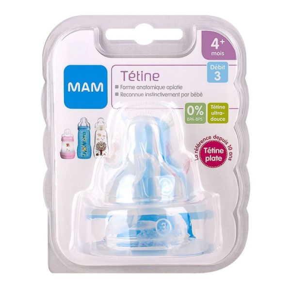 MAM Tétine +4mois - 2 tétines - Pharmacie en ligne