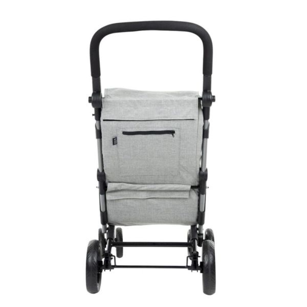 Chariot de courses 4 roues à pousser Lett 475 - Gris