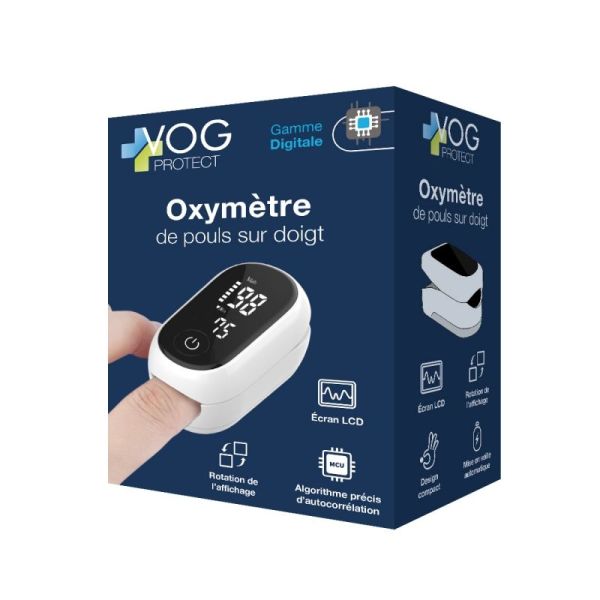Oxymètre de pouls sur doigt avec double capteur ultra sensible