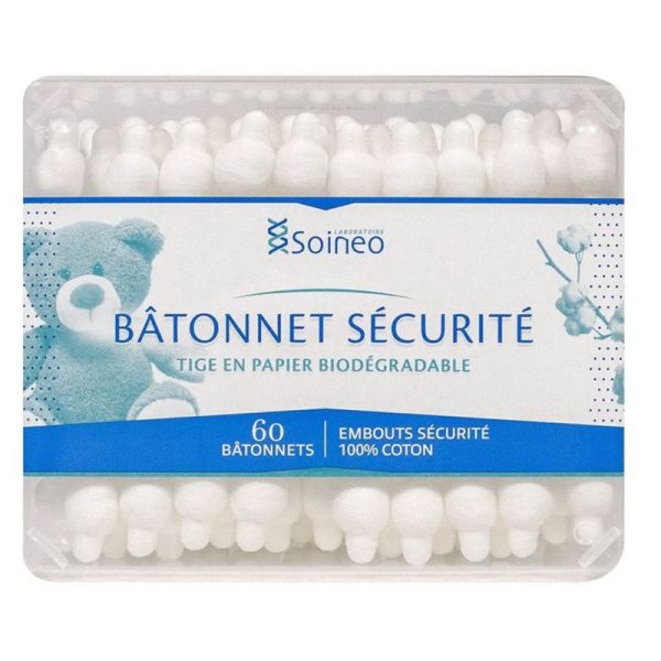 Coton tige sécurité - 60 bâtonnets