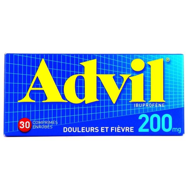 Advil 200mg - Douleurs et Fièvre - 30 Comprimés enrobés
